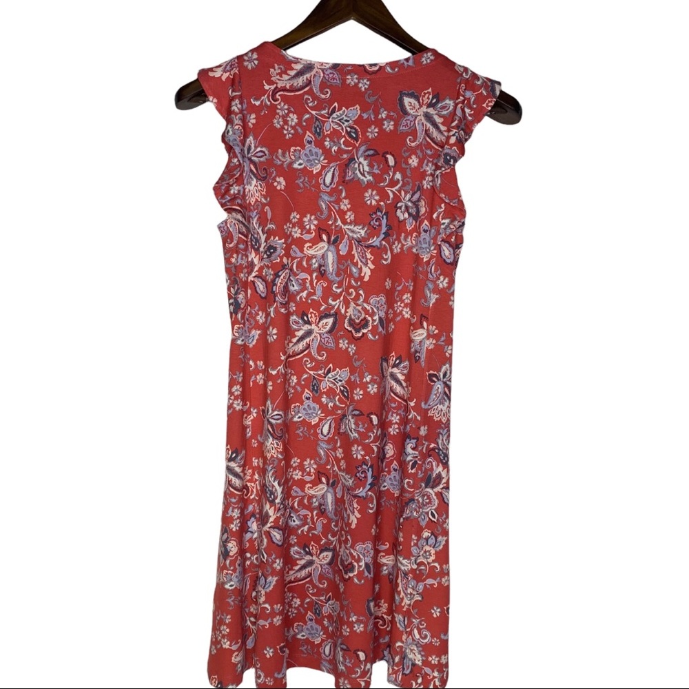 LOFT Outlet Floral Ruffled Cap Sleeve Dress Size SP NWT - Picture 5 of 5